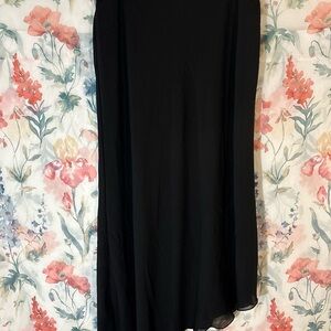 Vintage Black Women’s Maxi Skirt - Classic Flowing Silhouette